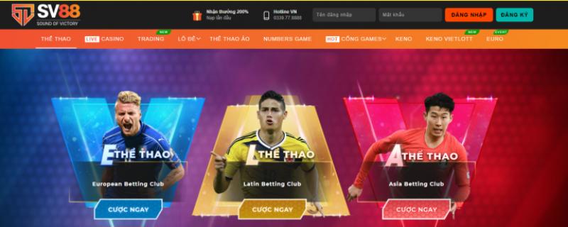 Sảnh thể thao tại Sv88 luôn đông đảo người chơi